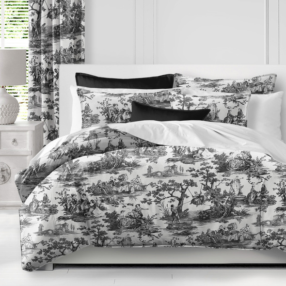 Victor Mill Plymouth Toile black and white Queen 9-piece Luxury